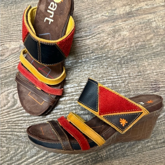 The Art Company Sz. Worn New/EUC worn 1 x to a festival sticker wedge/geometric - Picture 3 of 16